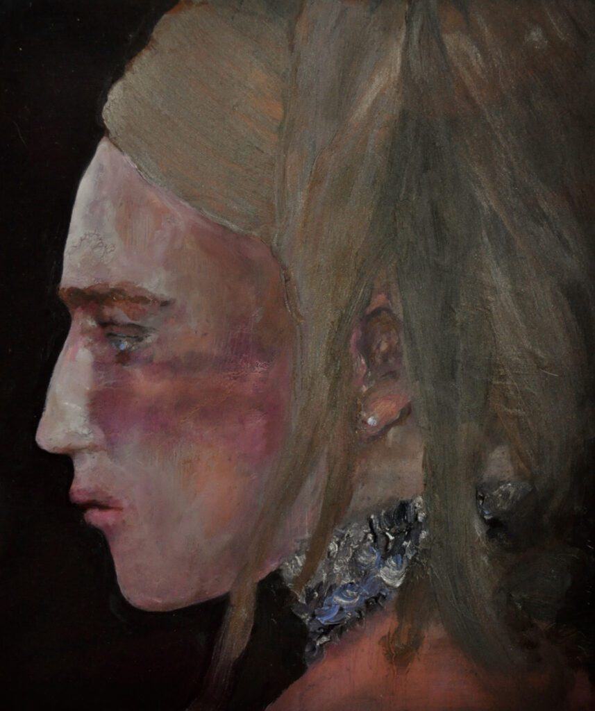 Jesse Leroy Smith - 'Nightclubber' - 40 x 35 cm - oil on copper - Private Collection