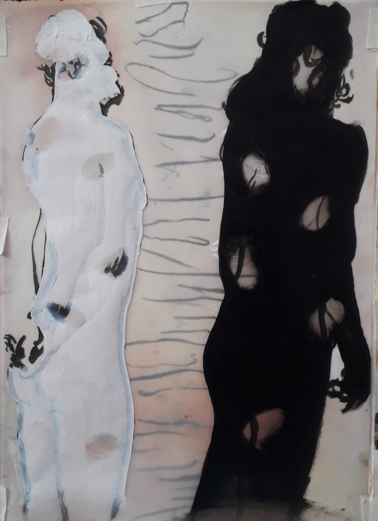 Jesse Leroy Smith - 'Exit Wounds' - oil on tracing paper