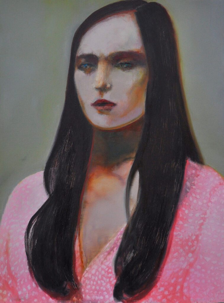 Jesse Leroy Smith - ‘Actress' - oil on copper - 55 x 43 cm - Private Collection