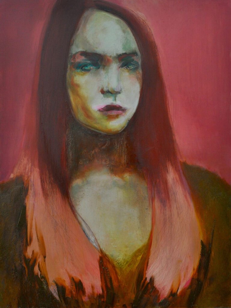 Jesse Leroy Smith - 'Mia' - oil on copper - 55 x 43 cm - Private Collection