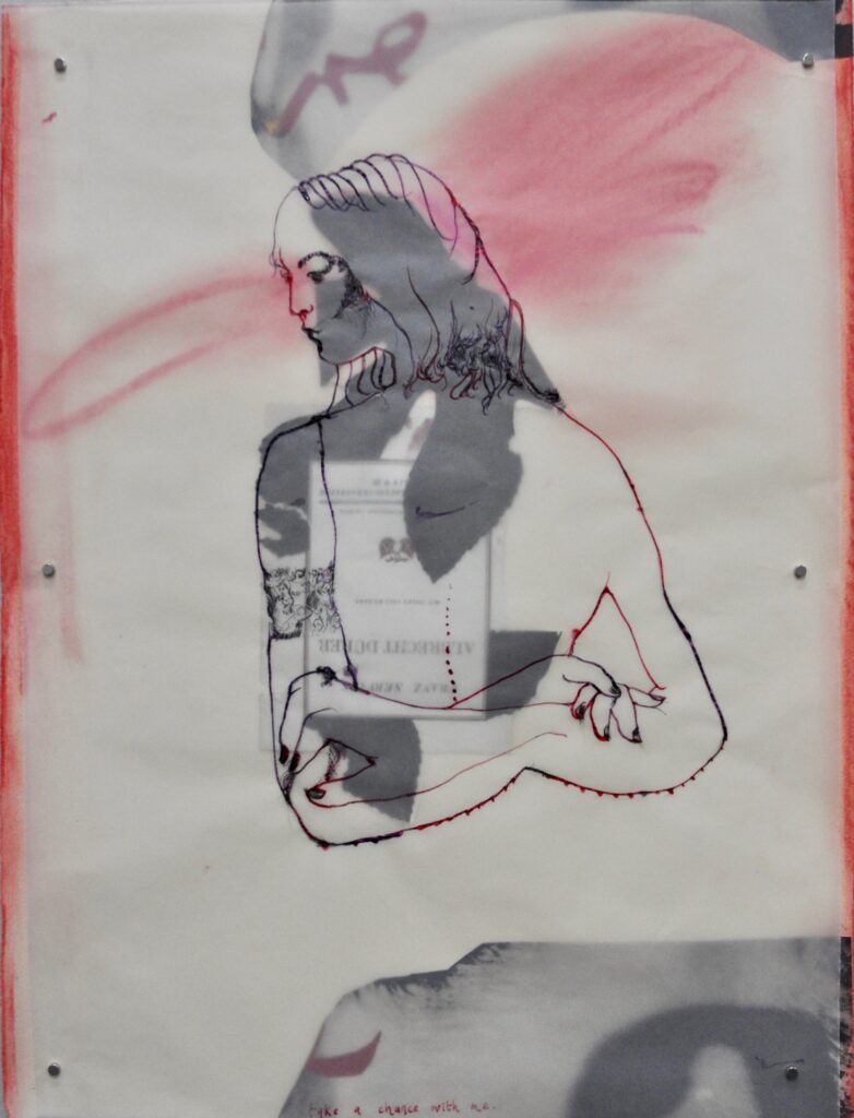 Jesse Leroy Smith - 'Roxy Durer - oil on tracing paper with collage