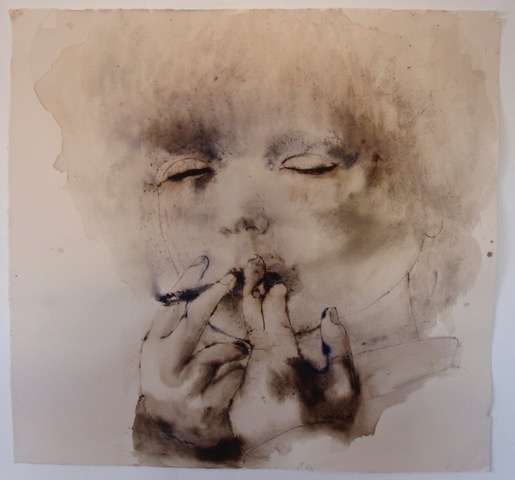 'Smoke’ - Watercolour on paper, 80 x 80 cm. Private Collection