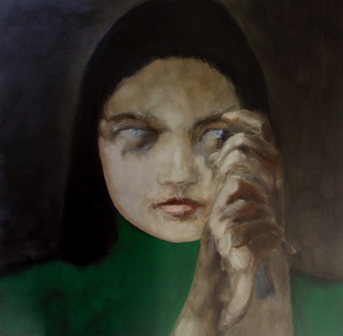 ‘Exile' - Oil on steel - 60cm x 60cm. Private Collection