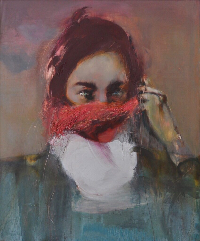 Jesse Leroy Smith - 'Partisan' Oil on Copper 65 x 55cm - Private Collection